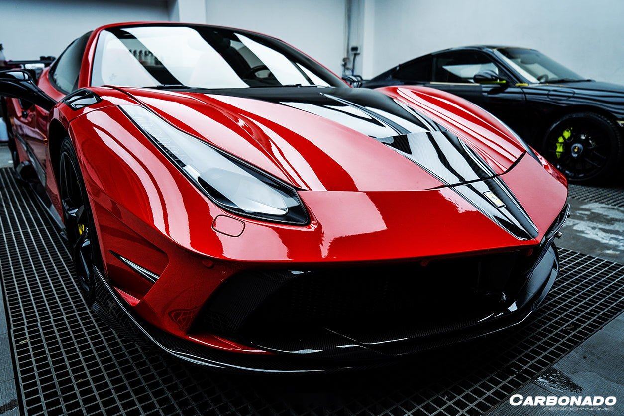 2015 - 2020 Ferrari 488 GTB & Spyder MSY Style Carbon Fiber Hood